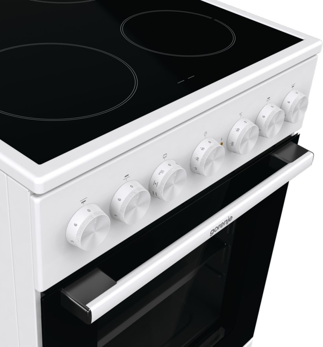 Плита Электрическая Gorenje GEC5B41WG белый стеклокерамика (без крышки) — миниатюра 4