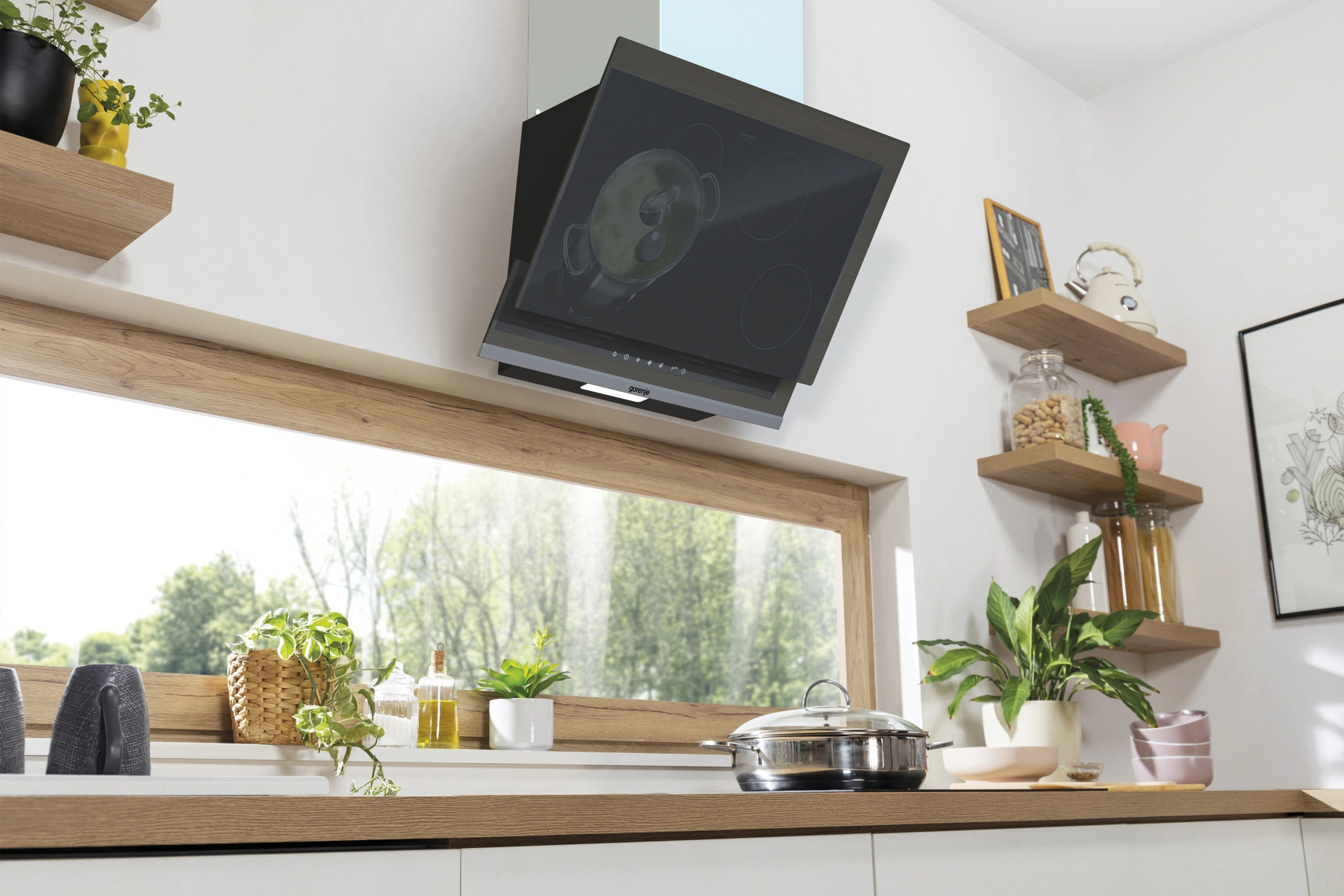 Вытяжка каминная Gorenje WHI649X21P черный управление: сенсорное (1 мотор) — миниатюра 7