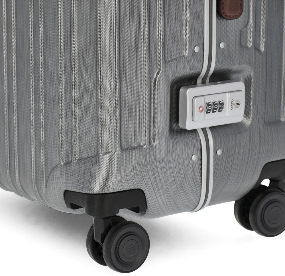 Чемодан Piquadro PQ LM (BV4428PQLM/NCU) 51x75x28см 89л. 5.59кг. поликарбонат/натур.кожа темно-серый — миниатюра 5