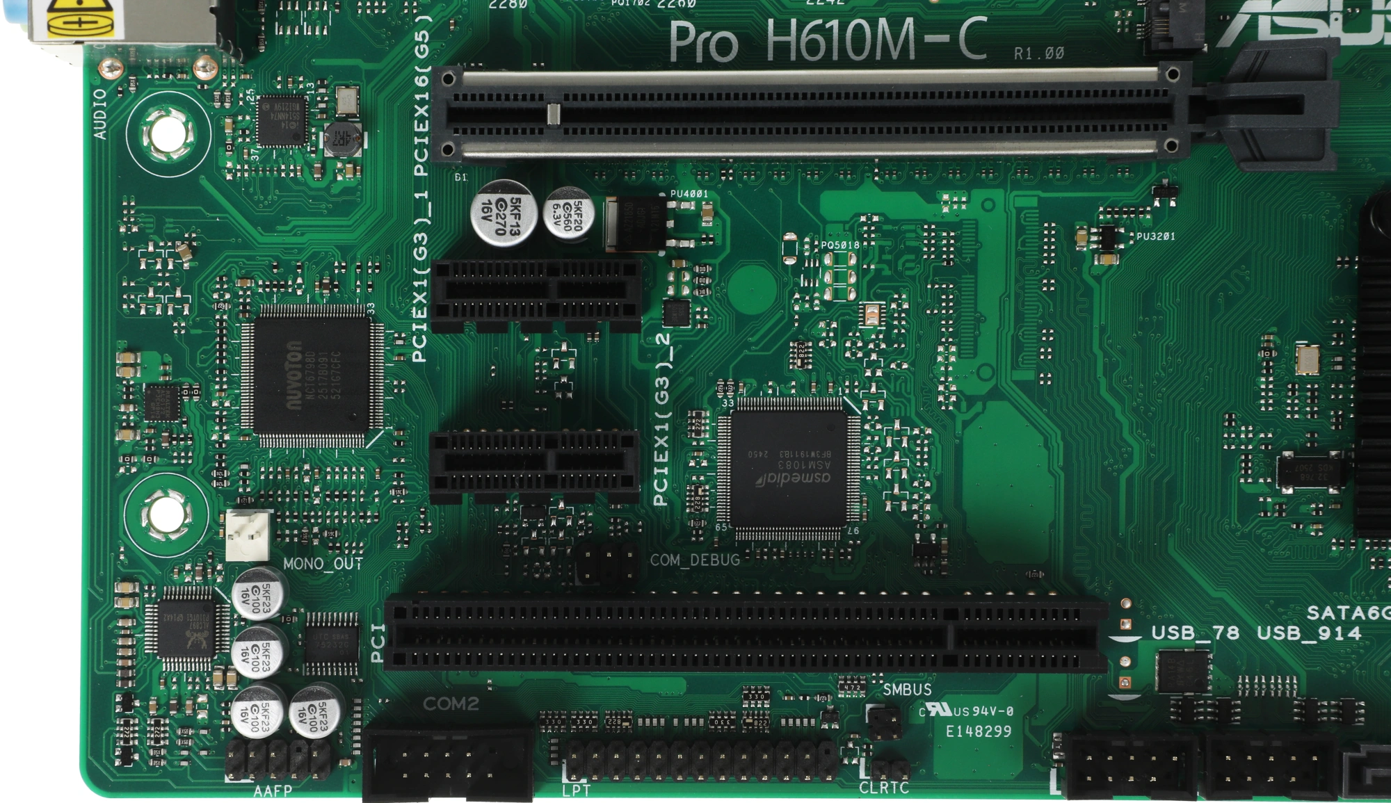 Материнская плата Asus PRO H610M-C-CSM Soc-1700 Intel H610 2xDDR5 mATX AC`97 8ch(7.1) GbLAN+VGA+DVI+HDMI+DP — миниатюра 4