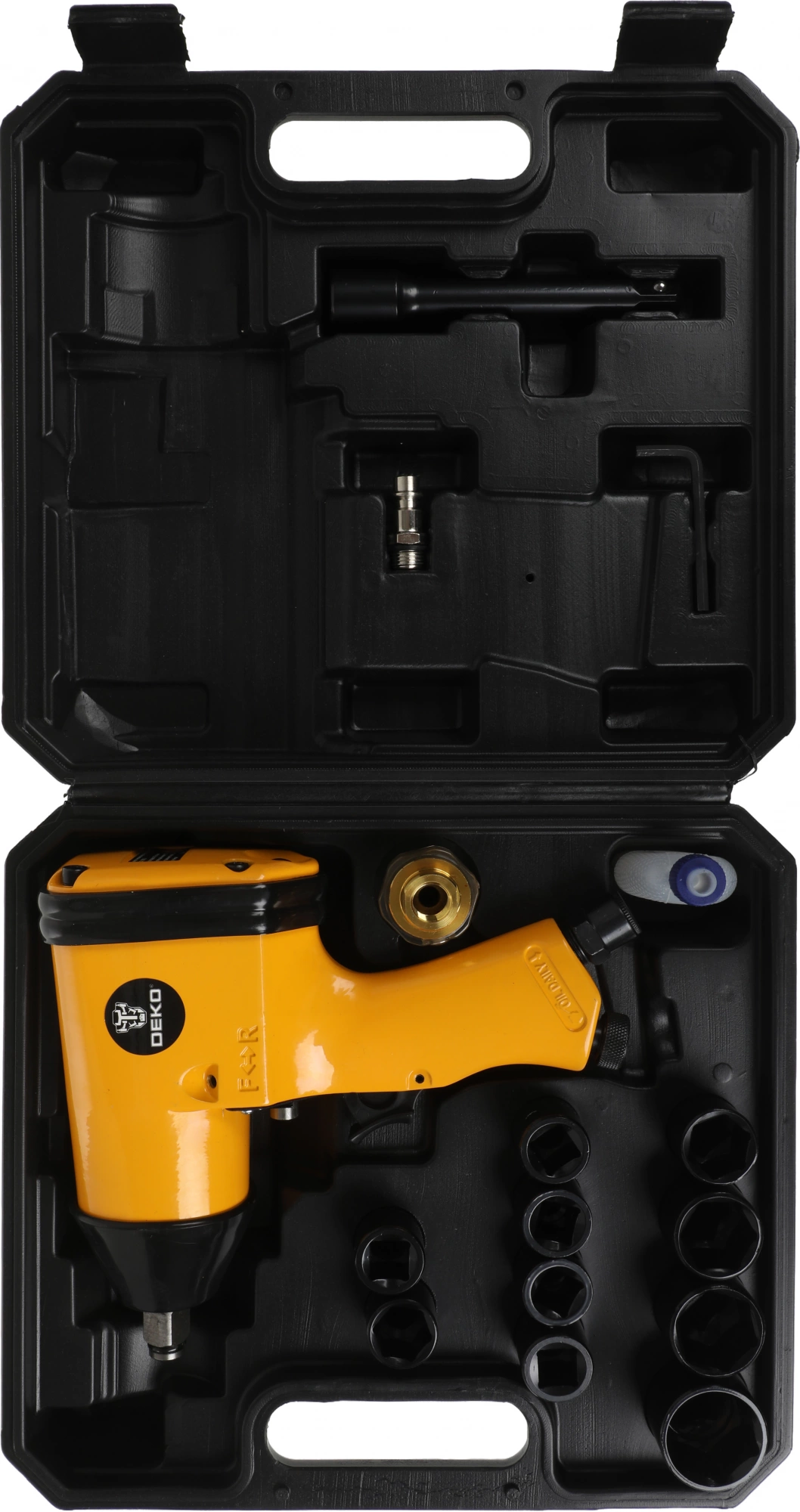 Гайковерт Deko DKPT01 SET 3 142л/мин желтый/черный — миниатюра 11