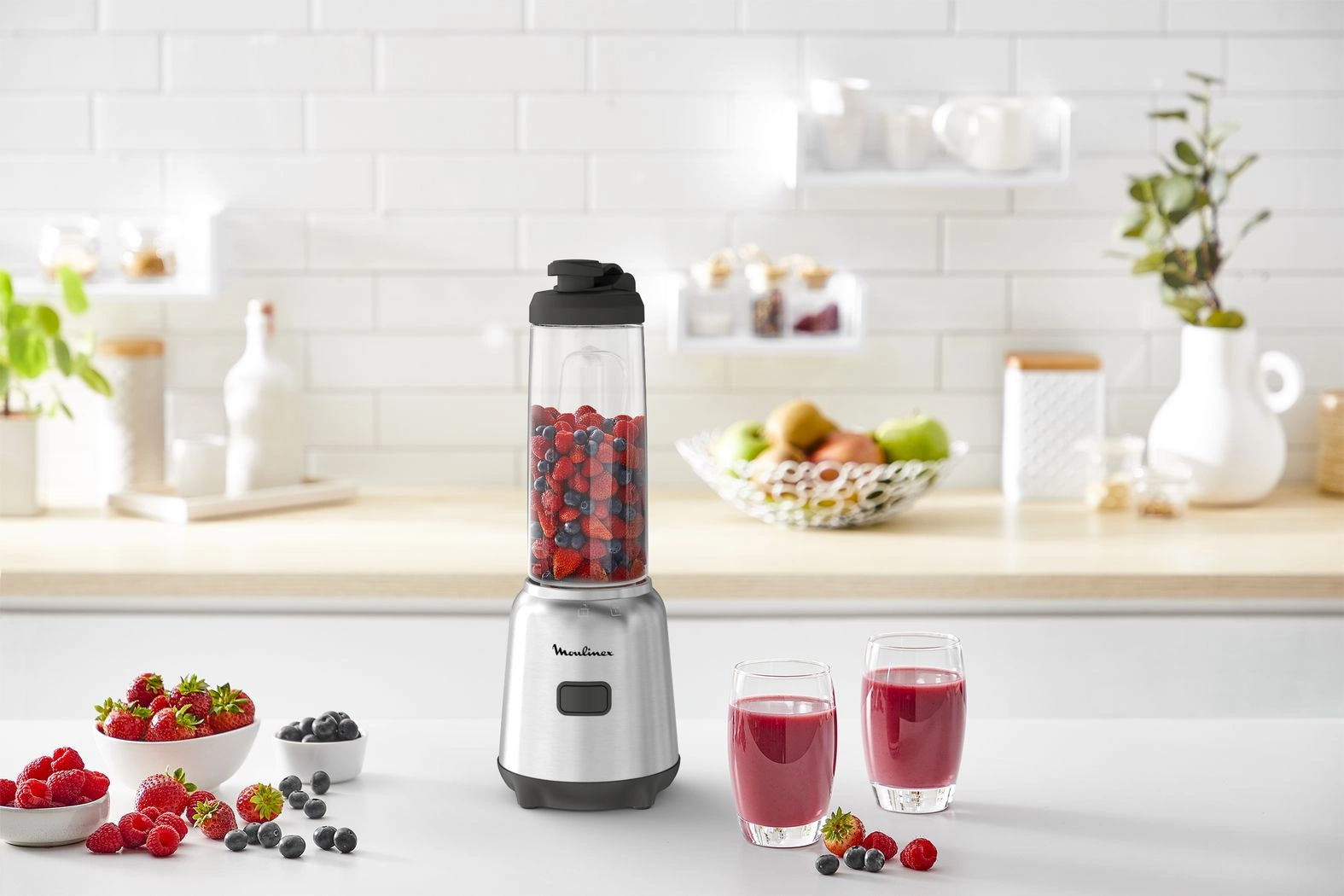 Блендер стационарный Moulinex LM15FD10 300Вт серебристый/черный — миниатюра 4