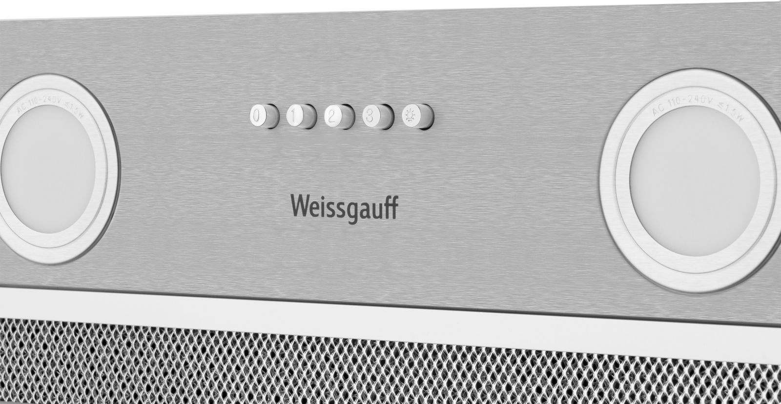 Вытяжка встраиваемая Weissgauff Box 455 Inox нержавеющая сталь управление: кнопочное (1 мотор) — миниатюра 4