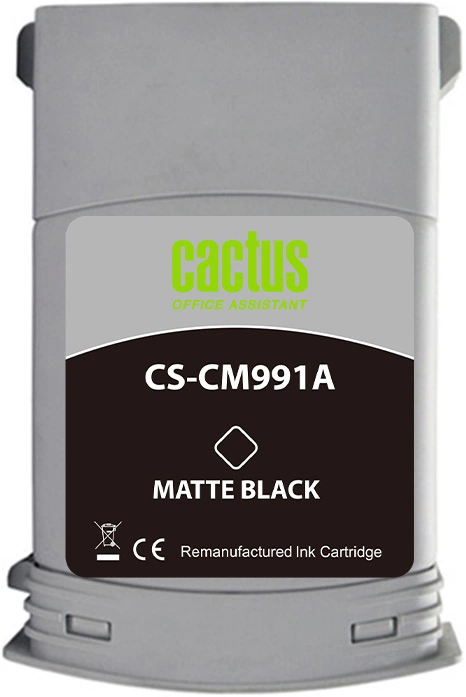 Картридж струйный Cactus CS-CM991A №761 черный пигментный (400мл) для HP DesignJet T7100/Т7200 с чипом — миниатюра 2