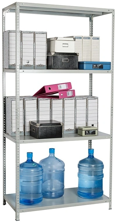 Стеллаж Практик MS Standart 120/60x20/4 пол.:4 единая 1200x600x200мм серый (S24199132402) — миниатюра 2
