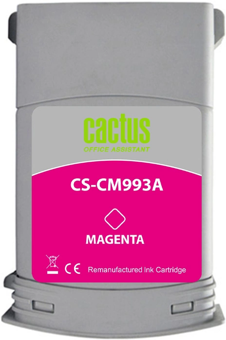 Картридж струйный Cactus CS-CM993A №761 пурпурный (400мл) для HP HP DesignJet T7100/Т7200 с чипом — миниатюра 2
