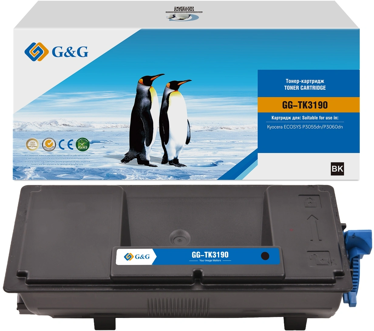 Картридж лазерный G&G GG-TK3190 черный (25000стр.) для Kyocera ECOSYS P3055dn/P3060dn — миниатюра 2