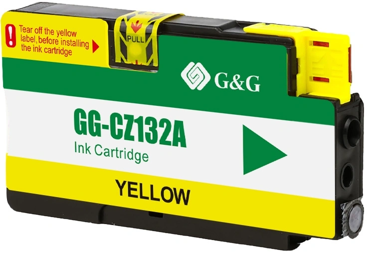 Картридж струйный G&G GG-CZ132A желтый (26мл) для HP DJ T120/T520 — миниатюра 3