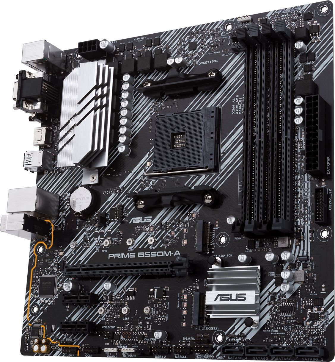 Материнская плата Asus PRIME B550M-A/CSM Soc-AM4 AMD B550 4xDDR4 mATX AC`97 8ch(7.1) GbLAN RAID+VGA+DVI+HDMI — миниатюра 4