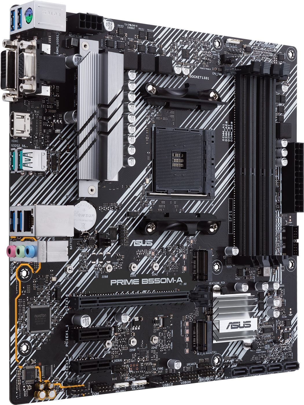 Материнская плата Asus PRIME B550M-A/CSM Soc-AM4 AMD B550 4xDDR4 mATX AC`97 8ch(7.1) GbLAN RAID+VGA+DVI+HDMI — миниатюра 2