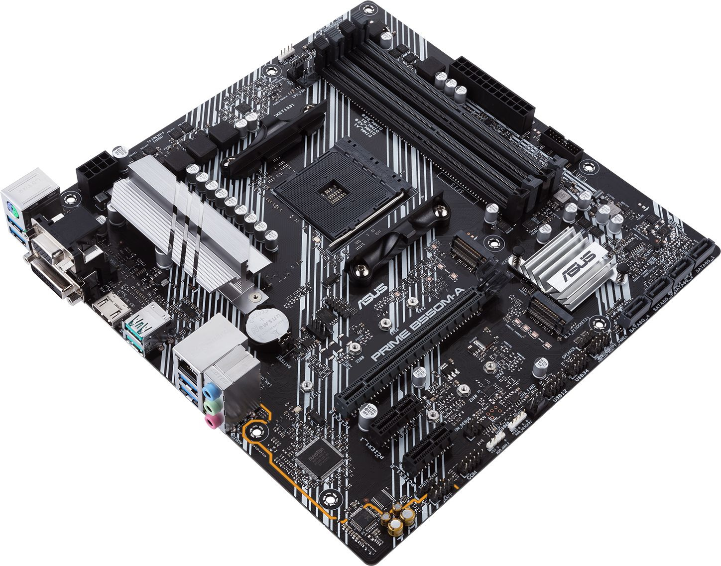 Материнская плата Asus PRIME B550M-A/CSM Soc-AM4 AMD B550 4xDDR4 mATX AC`97 8ch(7.1) GbLAN RAID+VGA+DVI+HDMI — миниатюра 3