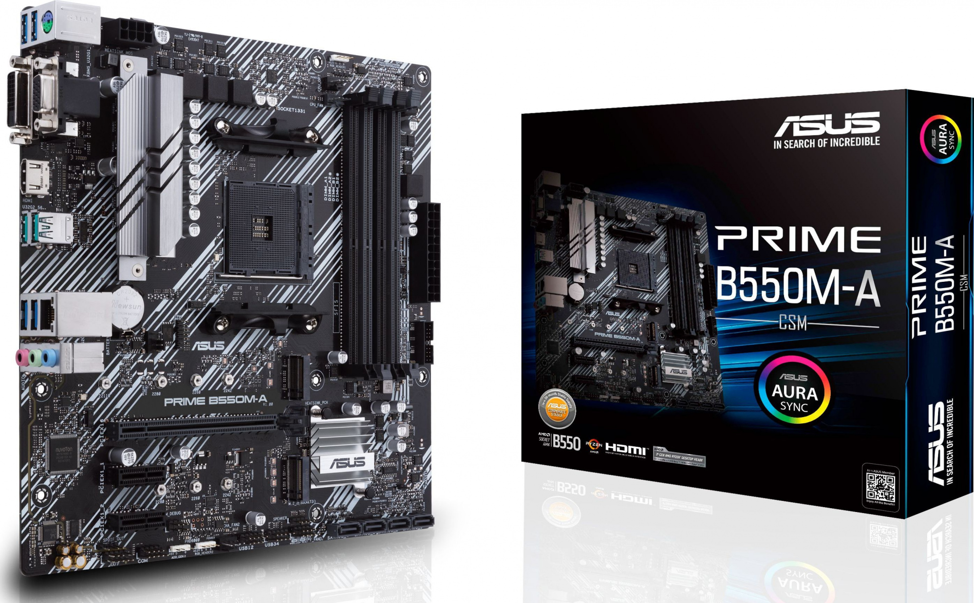 Материнская плата Asus PRIME B550M-A/CSM Soc-AM4 AMD B550 4xDDR4 mATX AC`97 8ch(7.1) GbLAN RAID+VGA+DVI+HDMI — миниатюра 6