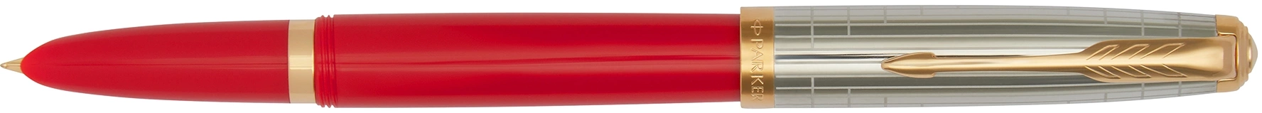 Ручка перьев. Parker 51 Premium (CW2169071) Red Rage GT F сталь нержавеющая подар.кор.