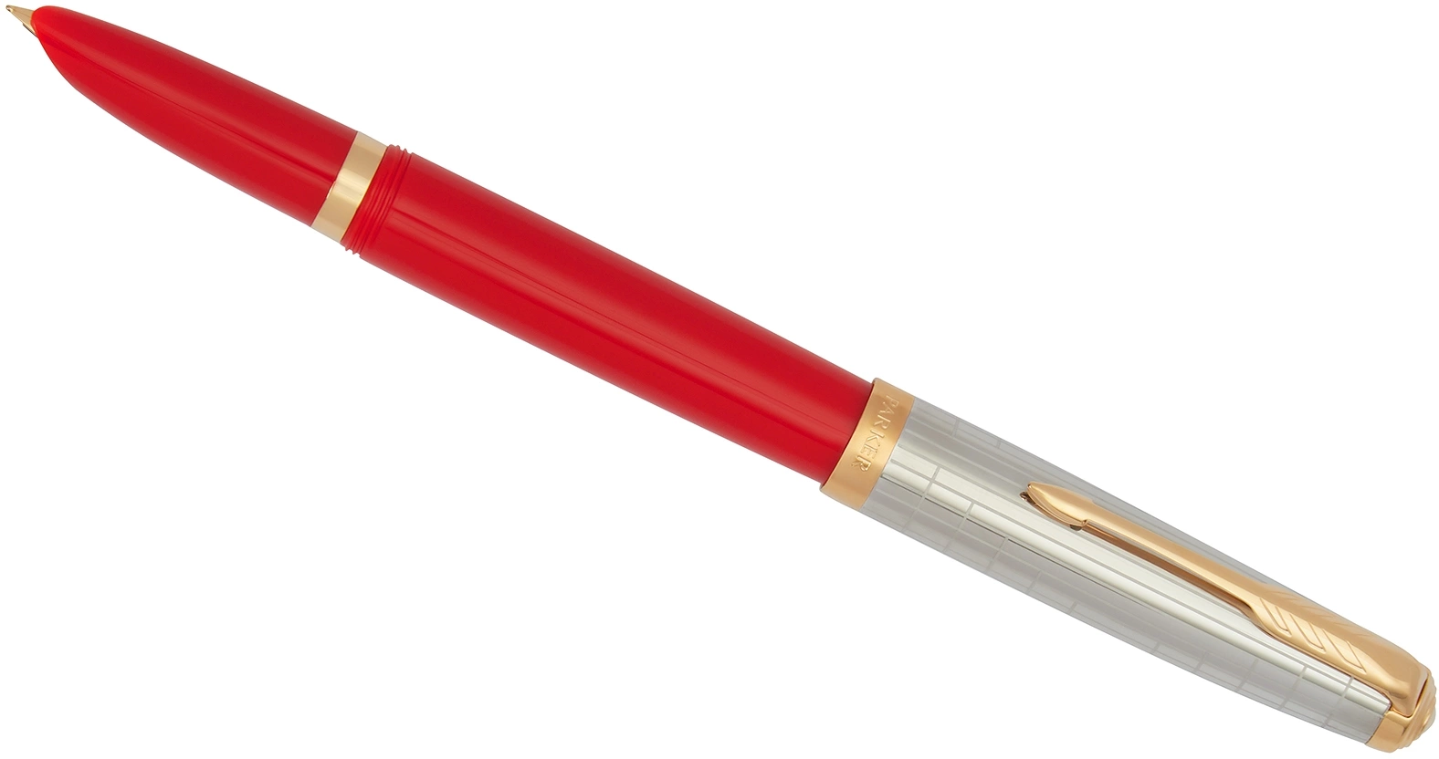 Ручка перьев. Parker 51 Premium (CW2169071) Red Rage GT F сталь нержавеющая подар.кор. — миниатюра 4