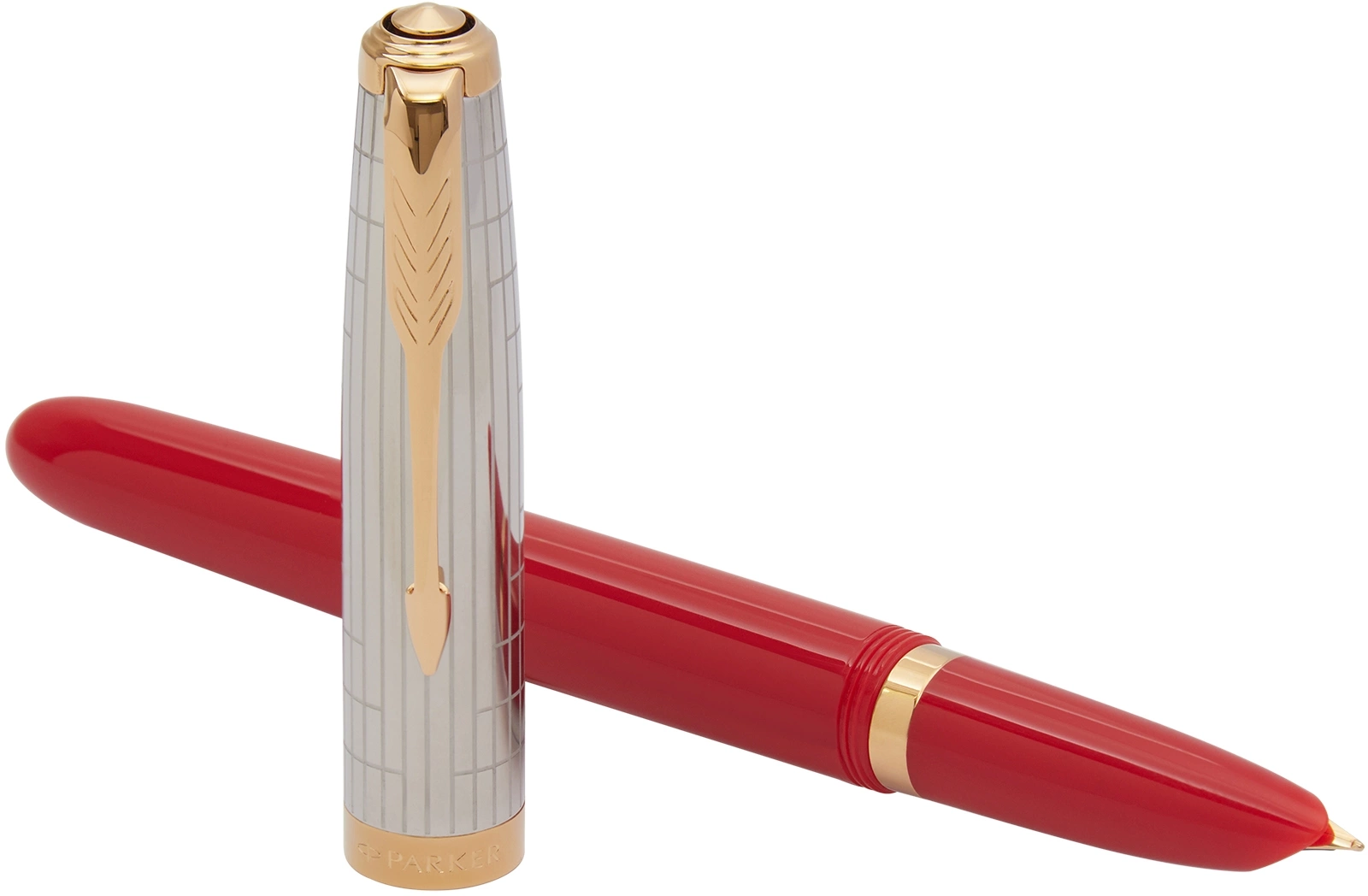 Ручка перьев. Parker 51 Premium (CW2169071) Red Rage GT F сталь нержавеющая подар.кор. — миниатюра 5