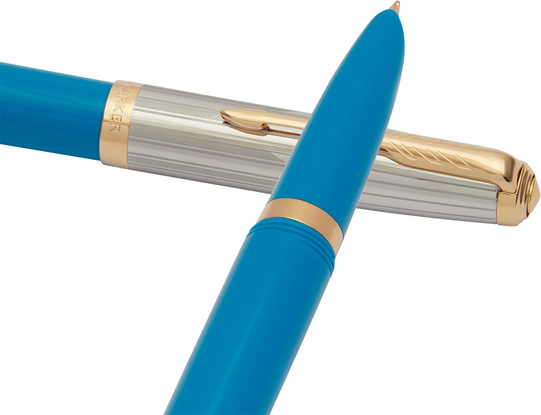 Ручка перьев. Parker 51 Premium (CW2169078) Turquoise GT F сталь нержавеющая подар.кор. — миниатюра 3