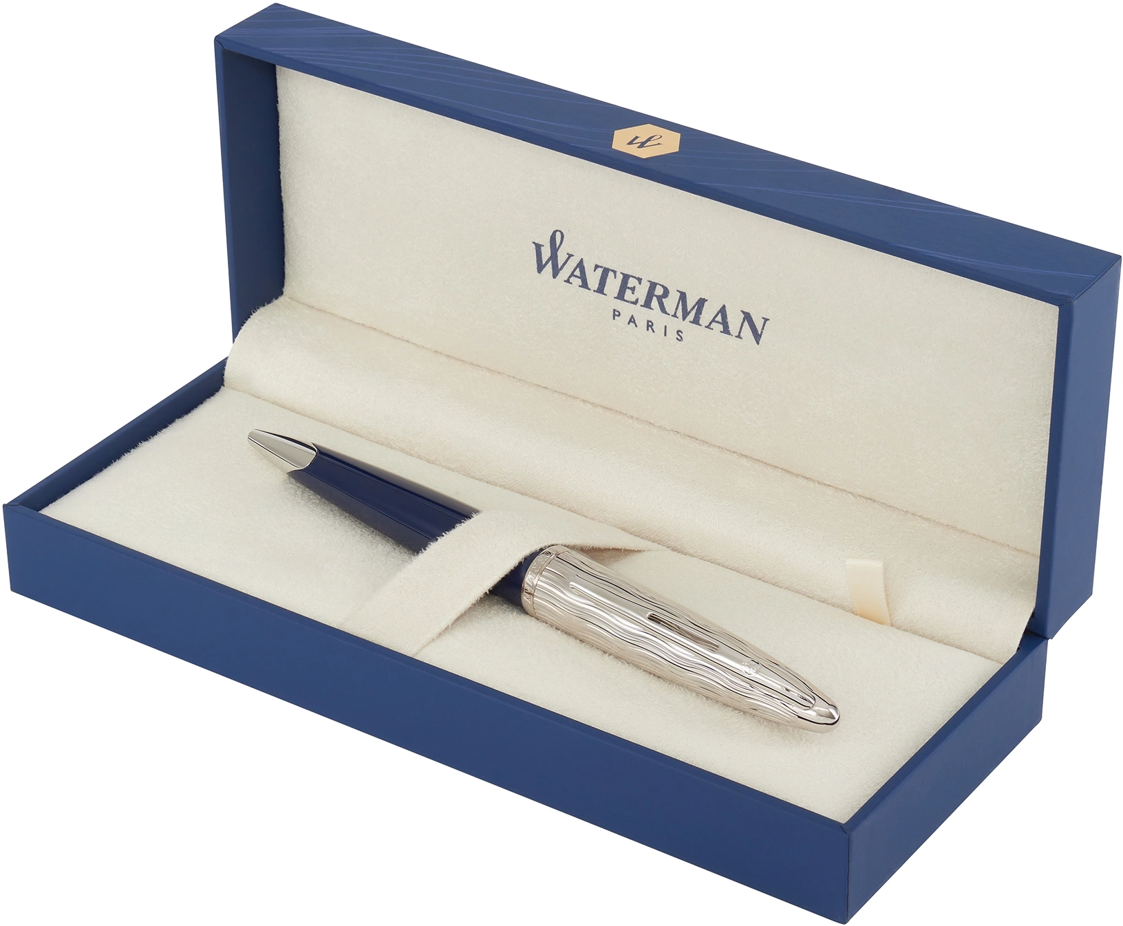 Ручка шариков. Waterman Carene L`Essence du Bleu (2166425) LaqBlue CT M син. черн. подар.кор. — миниатюра 3
