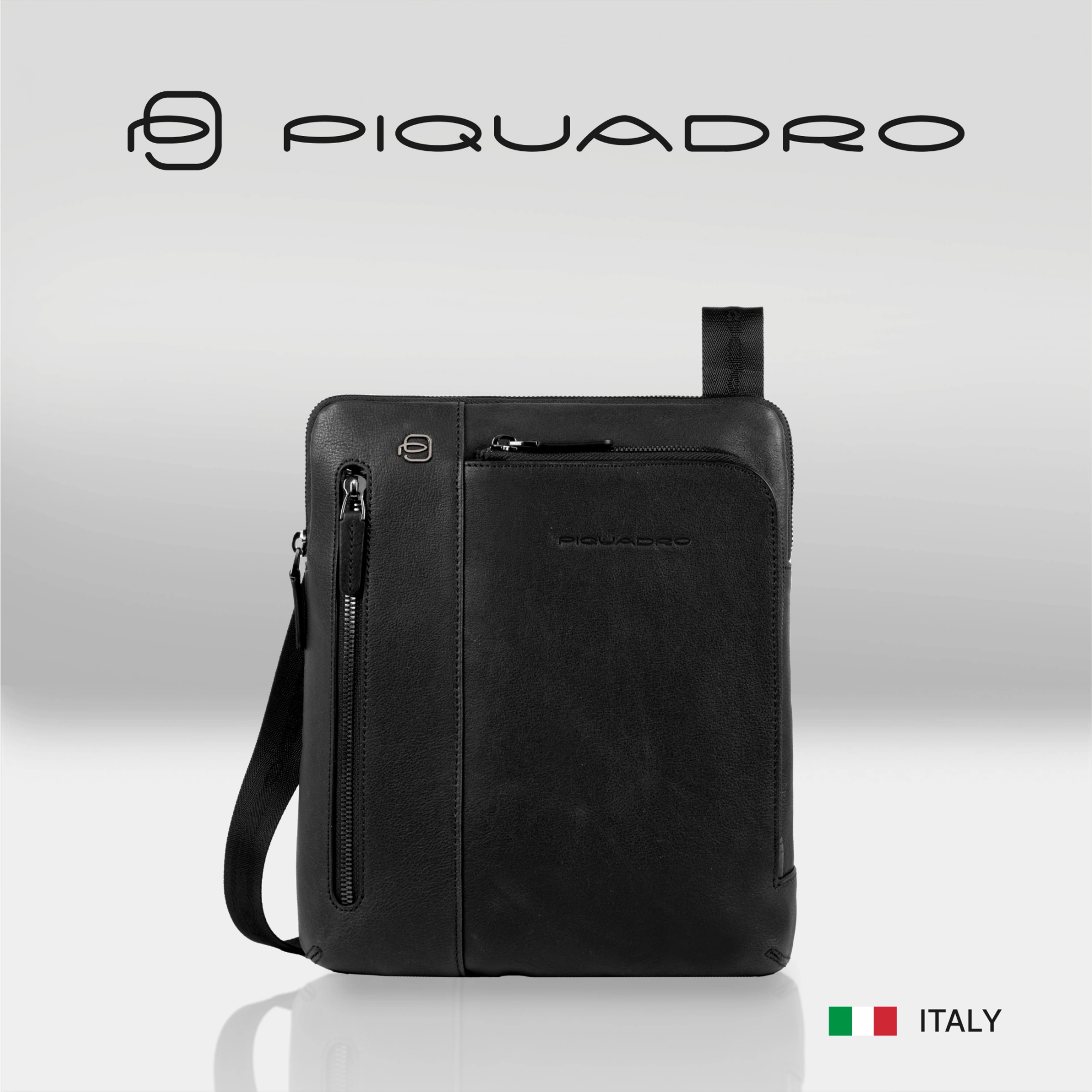 Сумка мужская Piquadro Black Square CA1816B3/N черная натур.кожа — миниатюра 6