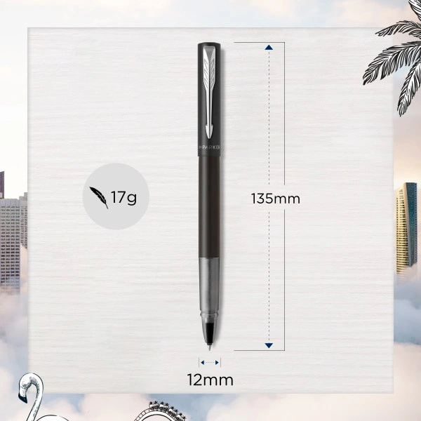 Ручка роллер Parker Vector XL (2159774) Black CT F черн. черн. подар.кор. — миниатюра 4