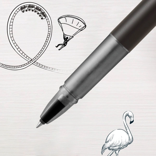 Ручка роллер Parker Vector XL (2159774) Black CT F черн. черн. подар.кор. — миниатюра 5