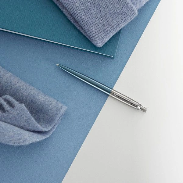 Ручка шариков. Parker Jotter Core K63 (1953191) Waterloo Blue CT M син. черн. подар.кор. — миниатюра 6