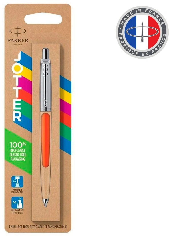 Ручка шариков. Parker Jotter Originals (2076054) Orange CT M син. черн. блистер — миниатюра 4