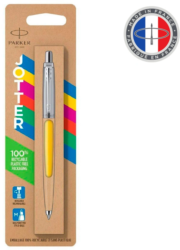 Ручка шариков. Parker Jotter Originals (2076056) Yellow CT M син. черн. блистер — миниатюра 4