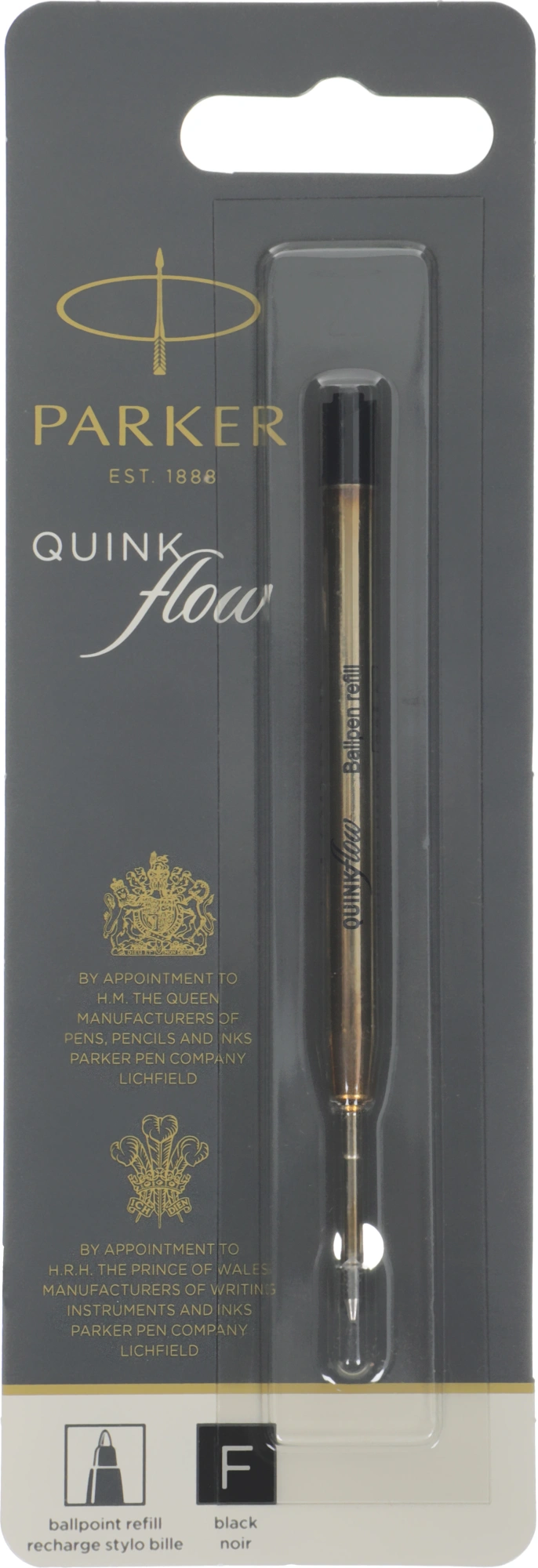Стержень шариковый Parker QuinkFlow Z08 (1950367) F 0.8мм черные чернила блистер — миниатюра 6