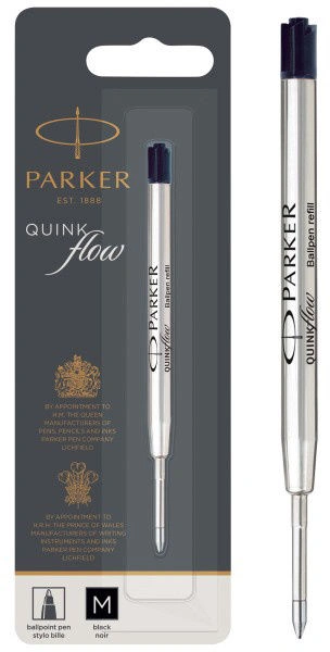 Стержень шариковый Parker QuinkFlow Z08 (1950369) M 1мм черные чернила блистер — миниатюра 5
