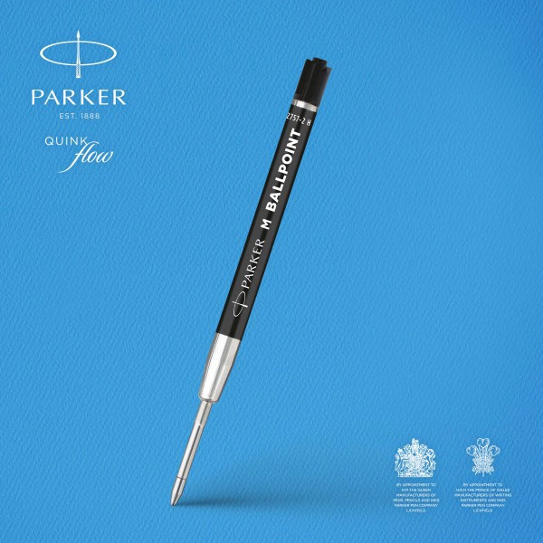Стержень шариковый Parker QuinkFlow Basic Z09 (2168602) M 1мм черные чернила без упак.