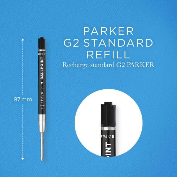 Стержень шариковый Parker QuinkFlow Basic Z09 (2168602) M 1мм черные чернила без упак. — миниатюра 2