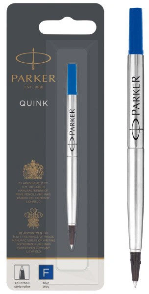 Стержень роллер Parker Quink Z01 (1950322) F 0.5мм синие чернила блистер — миниатюра 4
