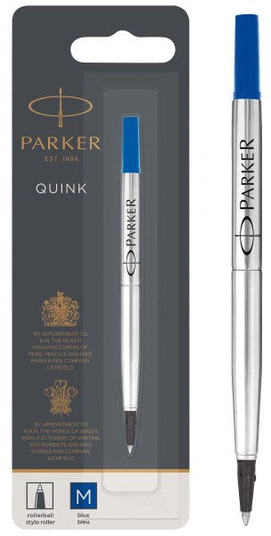 Стержень роллер Parker Quink Z01 (1950324) M 0.7мм синие чернила блистер — миниатюра 4