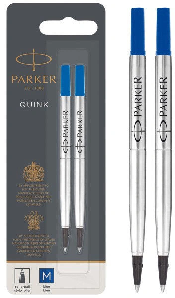 Стержень роллер Parker Quink Z01 (1950327) M 0.7мм синие чернила блистер (2шт) — миниатюра 4
