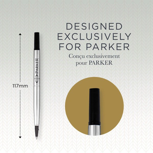 Стержень роллер Parker Quink Z01 (1950323) M 0.7мм черные чернила блистер — миниатюра 2