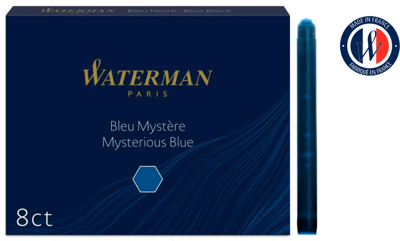 Картридж Waterman Standard (S0110910) Mysterious Blue чернила для ручек перьевых (8шт) — миниатюра 3