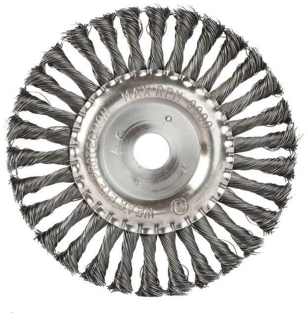 Щетка дисковая Patriot 813010013 d=180мм d(посад.)=22.23мм (угловые шлифмашины) (упак.:1шт) — миниатюра 5