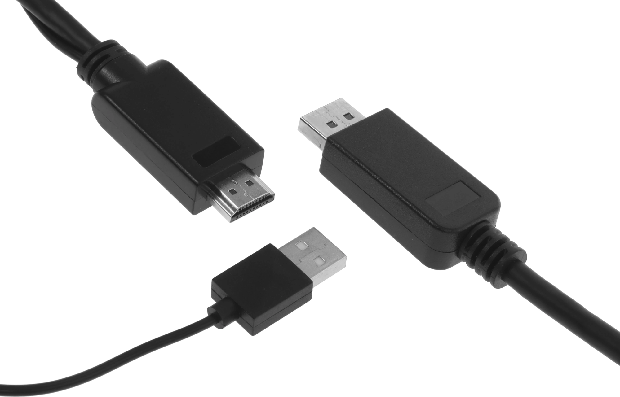 Кабель-переходник аудио-видео Buro HDMI (m)/DisplayPort (m) 2м. позолоч.конт. черный (HDMI-DP-2M) — миниатюра 5