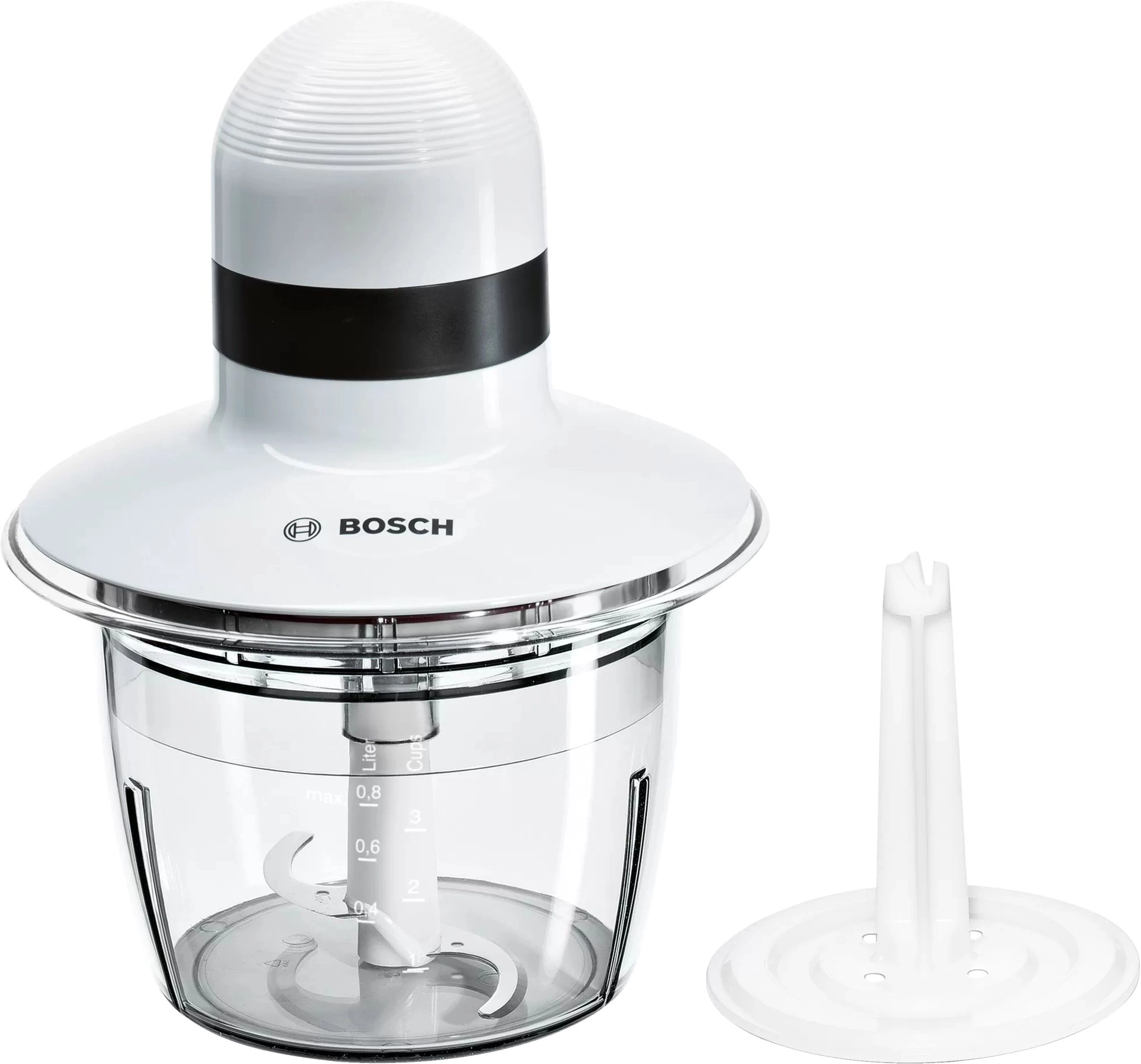 Измельчитель электрический Bosch MMR08A1 0.8л. 400Вт белый/черный — фото 1