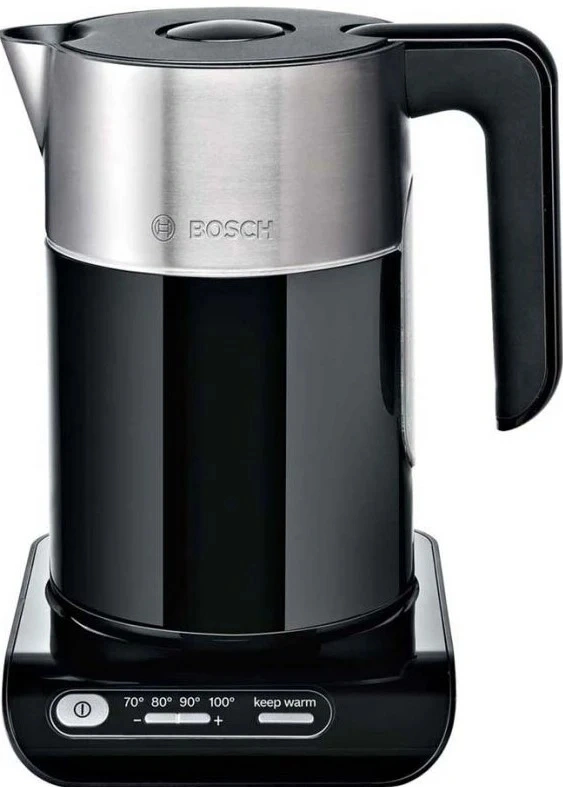 Чайник электрический Bosch TWK8613P 1.5л. 2400Вт черный/серебристый корпус: пластик/металл — миниатюра 4