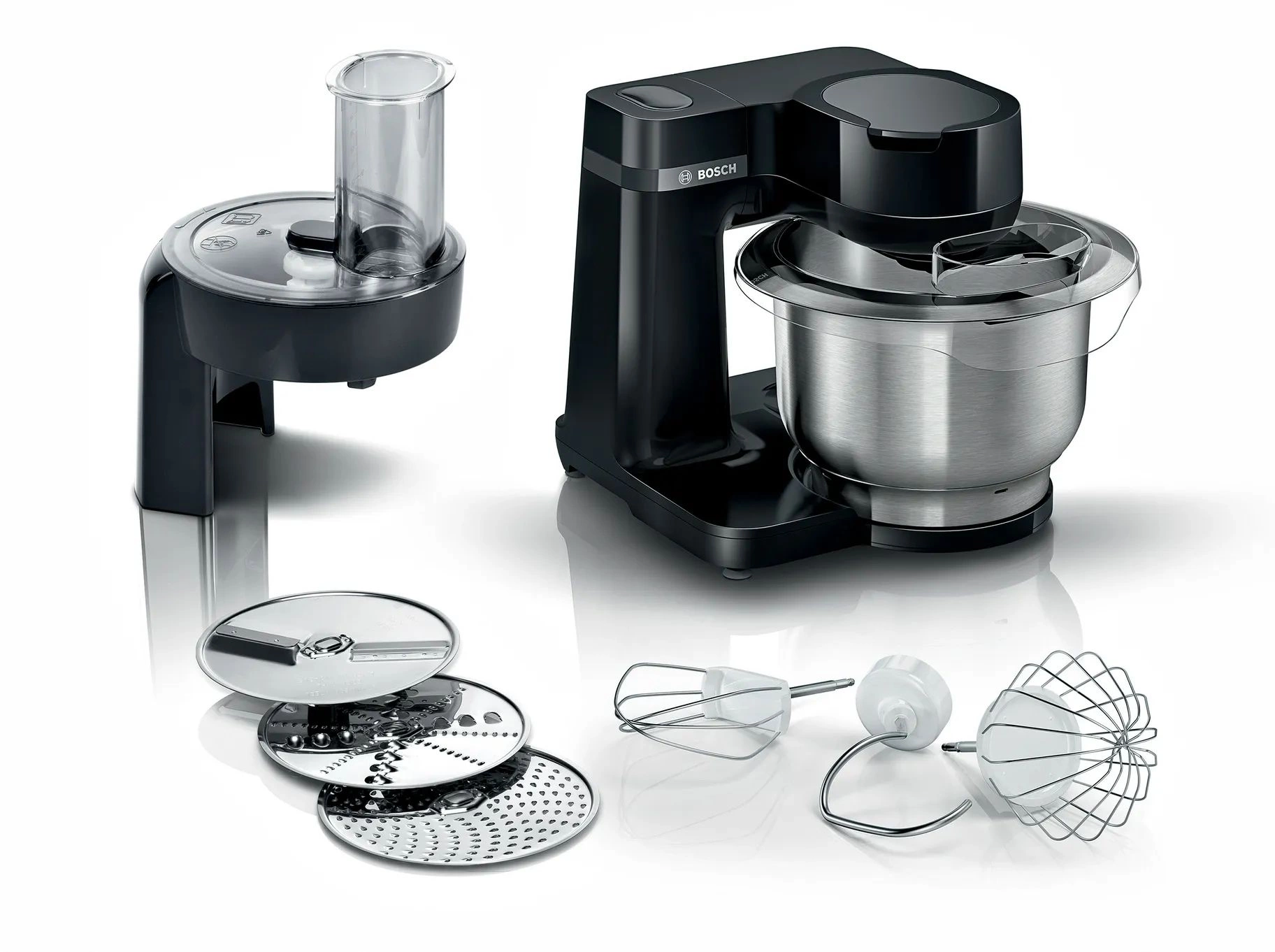 Кухонная машина Bosch Mum Serie 2 MUMS2EB01 планетар.вращ. 700Вт черный/серебристый