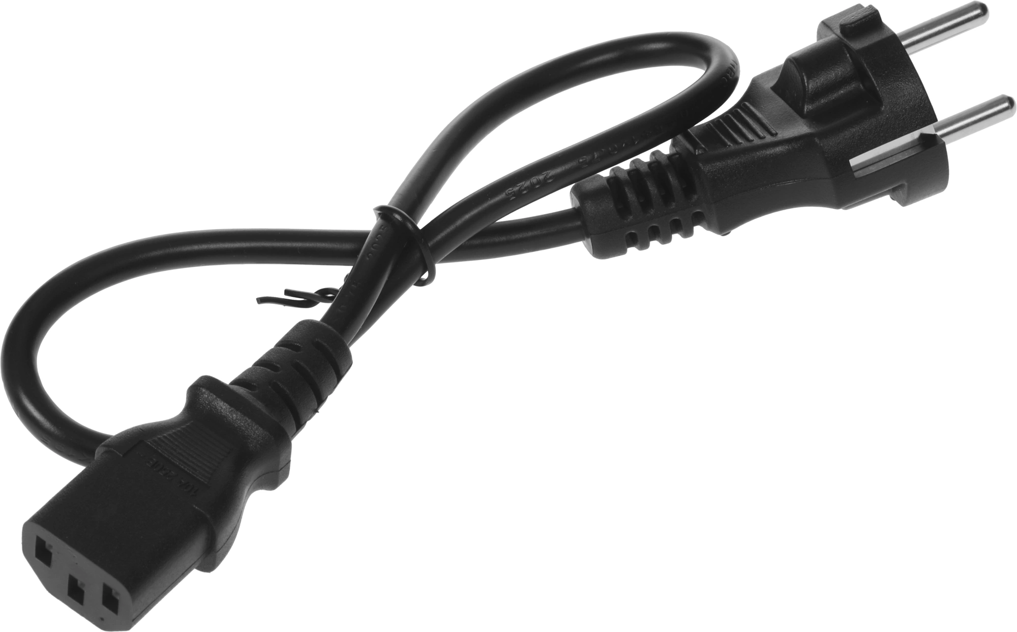 Шнур питания Lanmaster LAN-PP13/SH-0.5-BK C13-Schuko проводник.:3x0.75мм2 0.5м 220В 10А черный — миниатюра 4