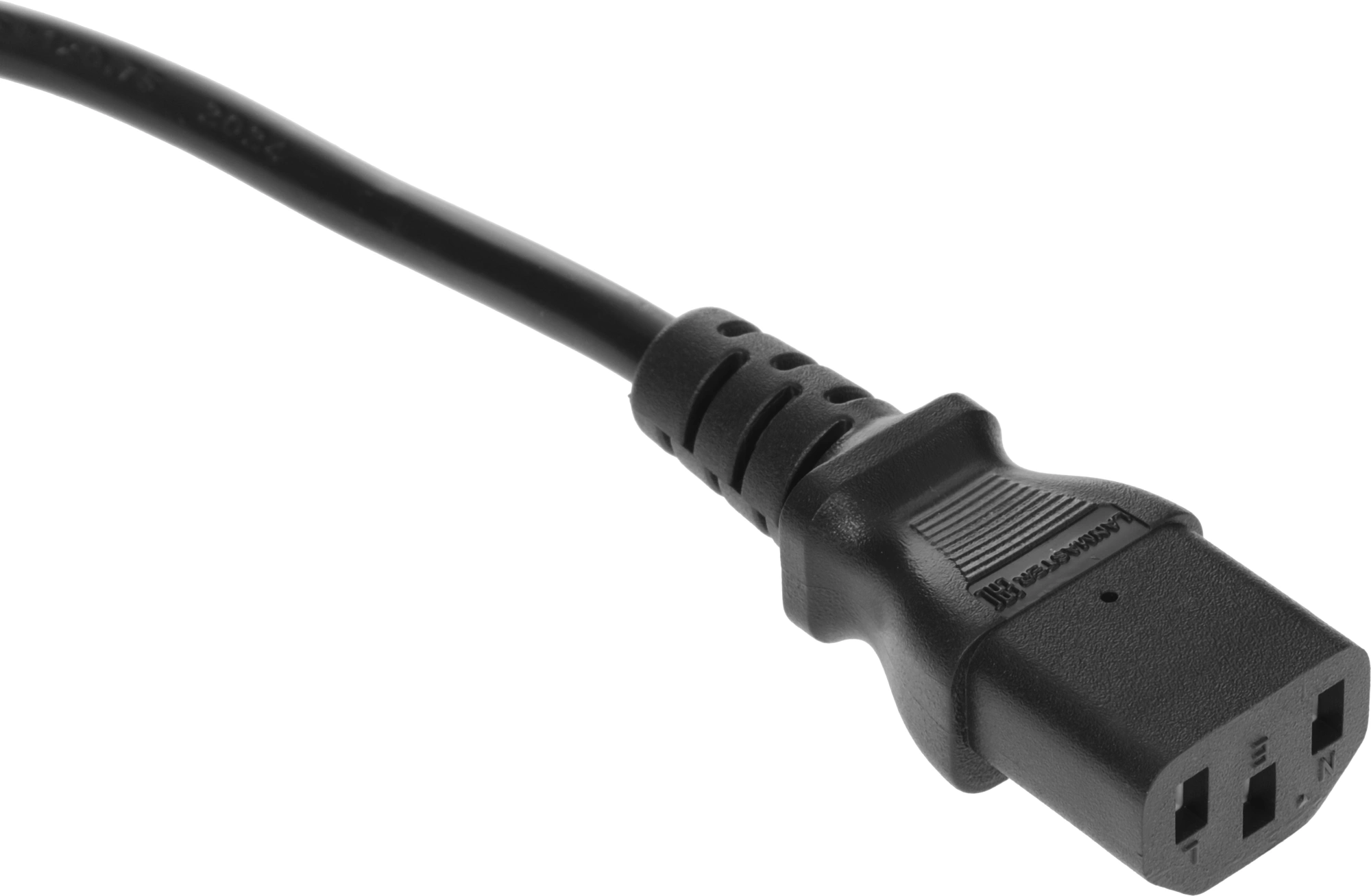 Шнур питания Lanmaster LAN-PP13/SHA-0.5-BK C13-Schuko проводник.:3x0.75мм2 0.5м 220В 10А черный — миниатюра 2