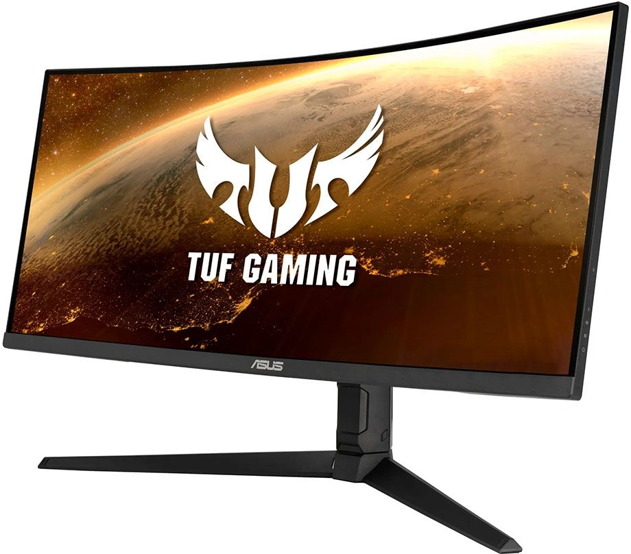 Монитор Asus 34" TUF Gaming VG34VQL1B темно-серый VA LED 1ms 21:9 HDMI M/M матовая HAS Piv 550cd 178гр/178гр 3440x1440 165Hz DP 2K USB 9.01кг — миниатюра 2