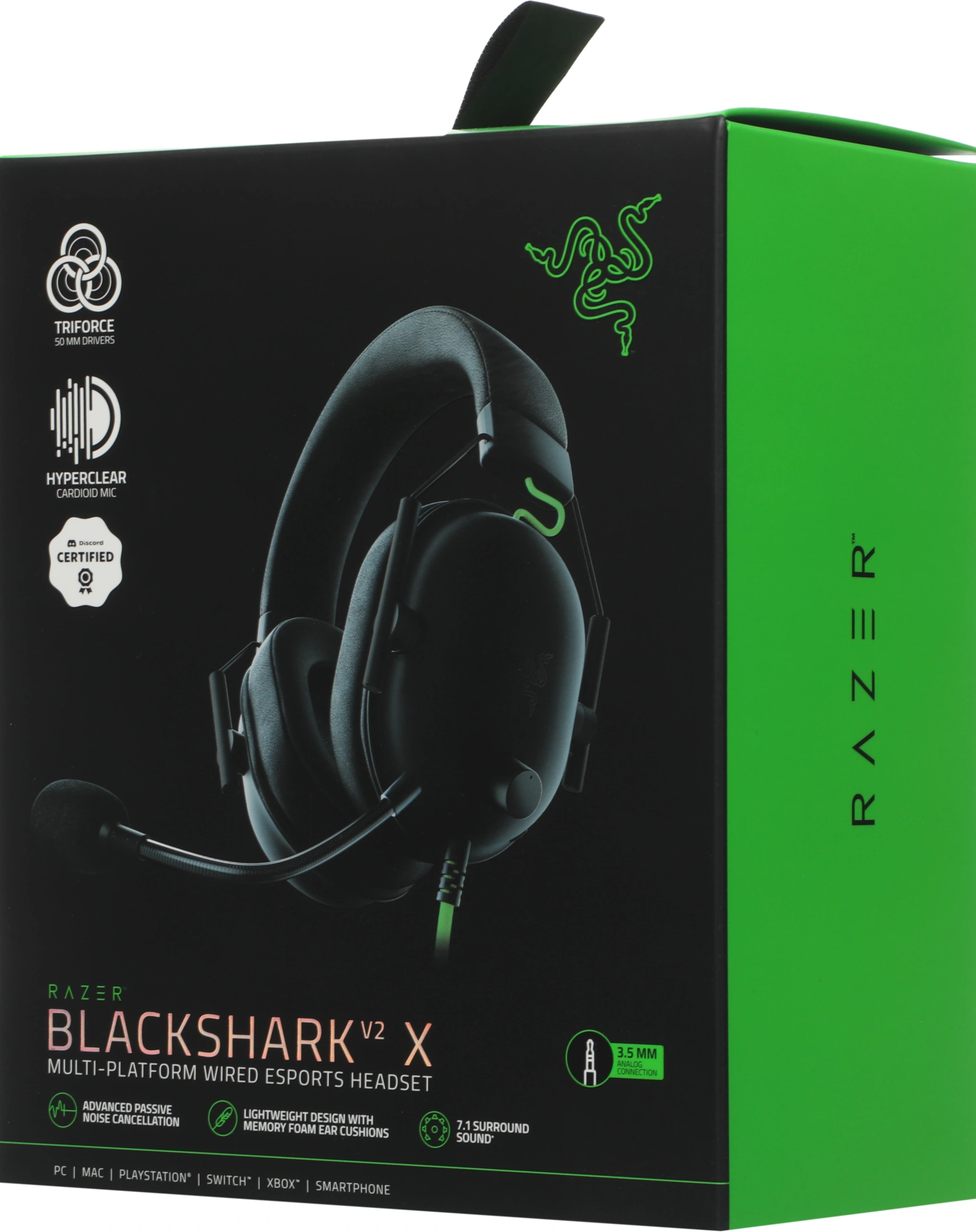 Наушники с микрофоном Razer Blackshark V2 X черный 1.3м мониторные оголовье (RZ04-03240100-R3M1) — миниатюра 14