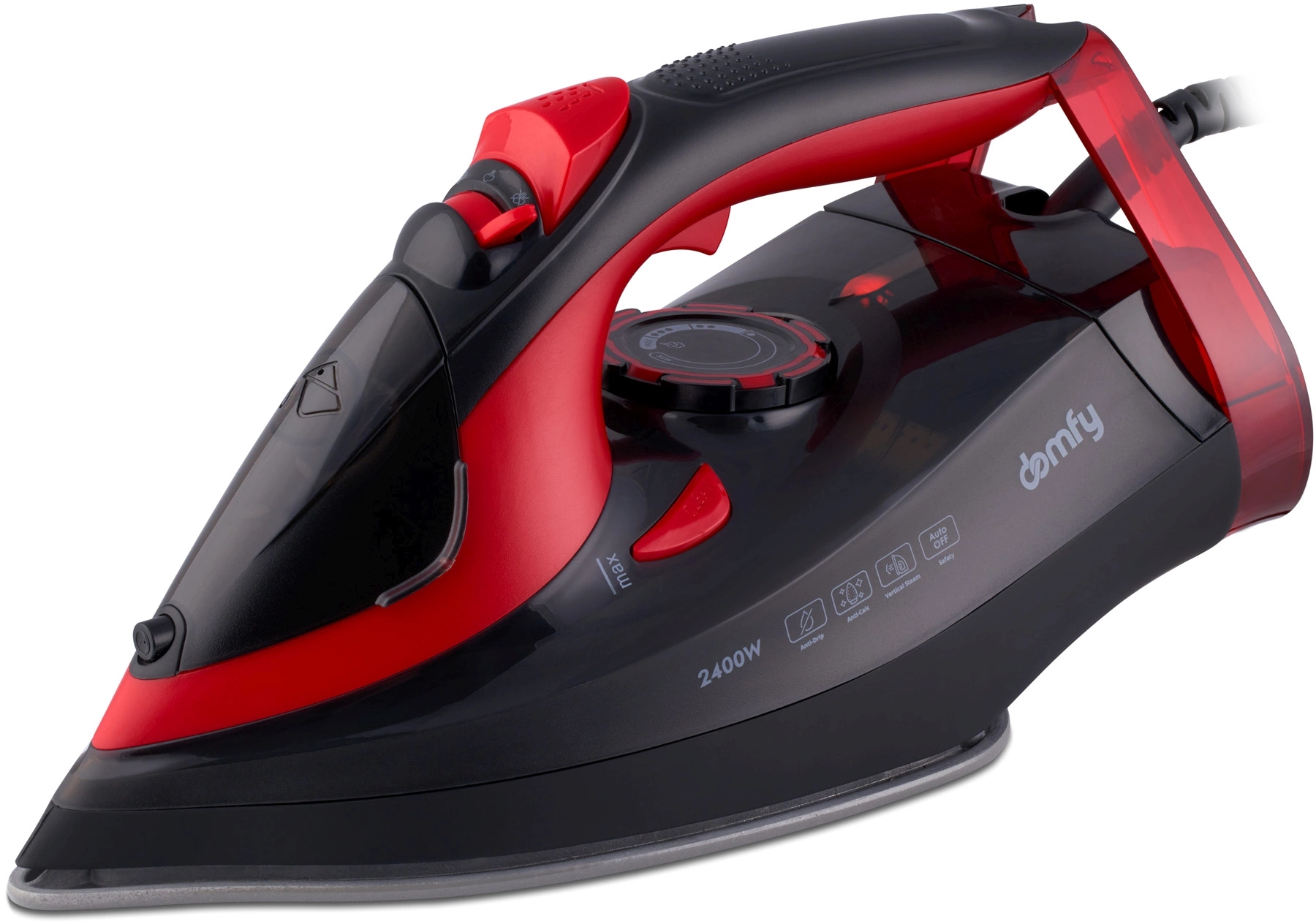 Утюг Domfy DSC-EI502 2400Вт черный/красный