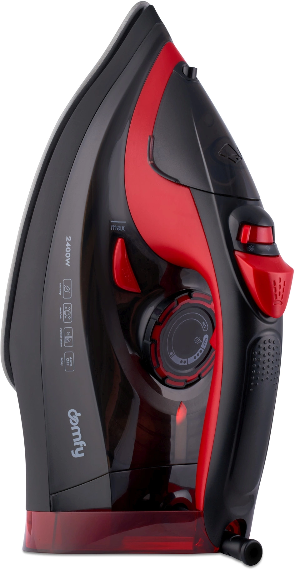 Утюг Domfy DSC-EI502 2400Вт черный/красный — миниатюра 2