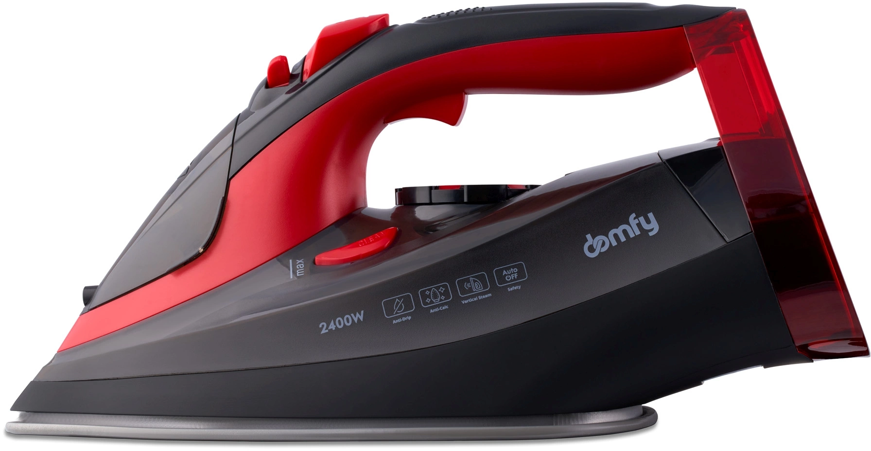 Утюг Domfy DSC-EI502 2400Вт черный/красный — миниатюра 4