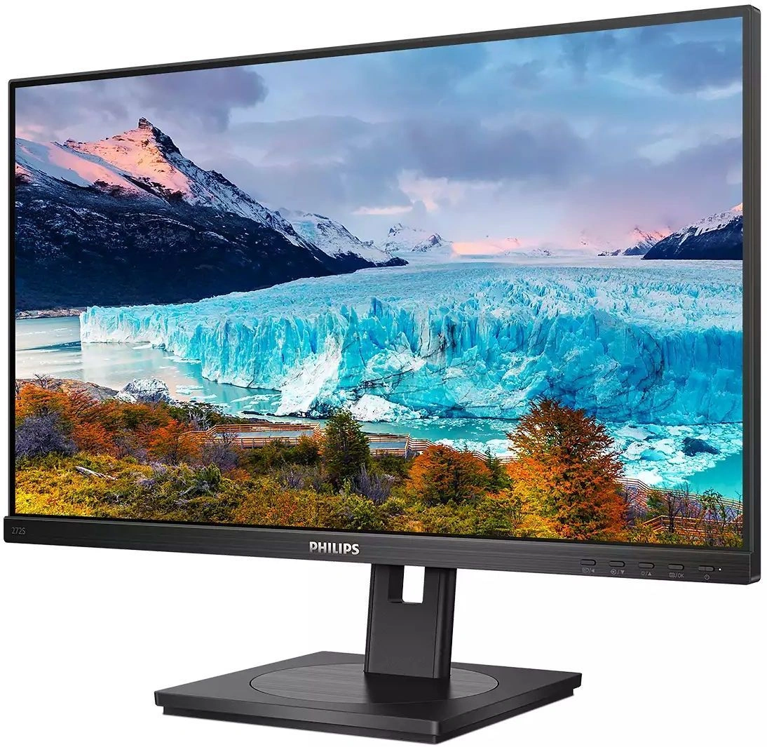 Монитор Philips 27" 272S1M(00/01) черный IPS LED 16:9 DVI HDMI M/M матовая HAS Piv 250cd 178гр/178гр 1920x1080 75Hz VGA DP FHD USB 6.05кг — фото 1
