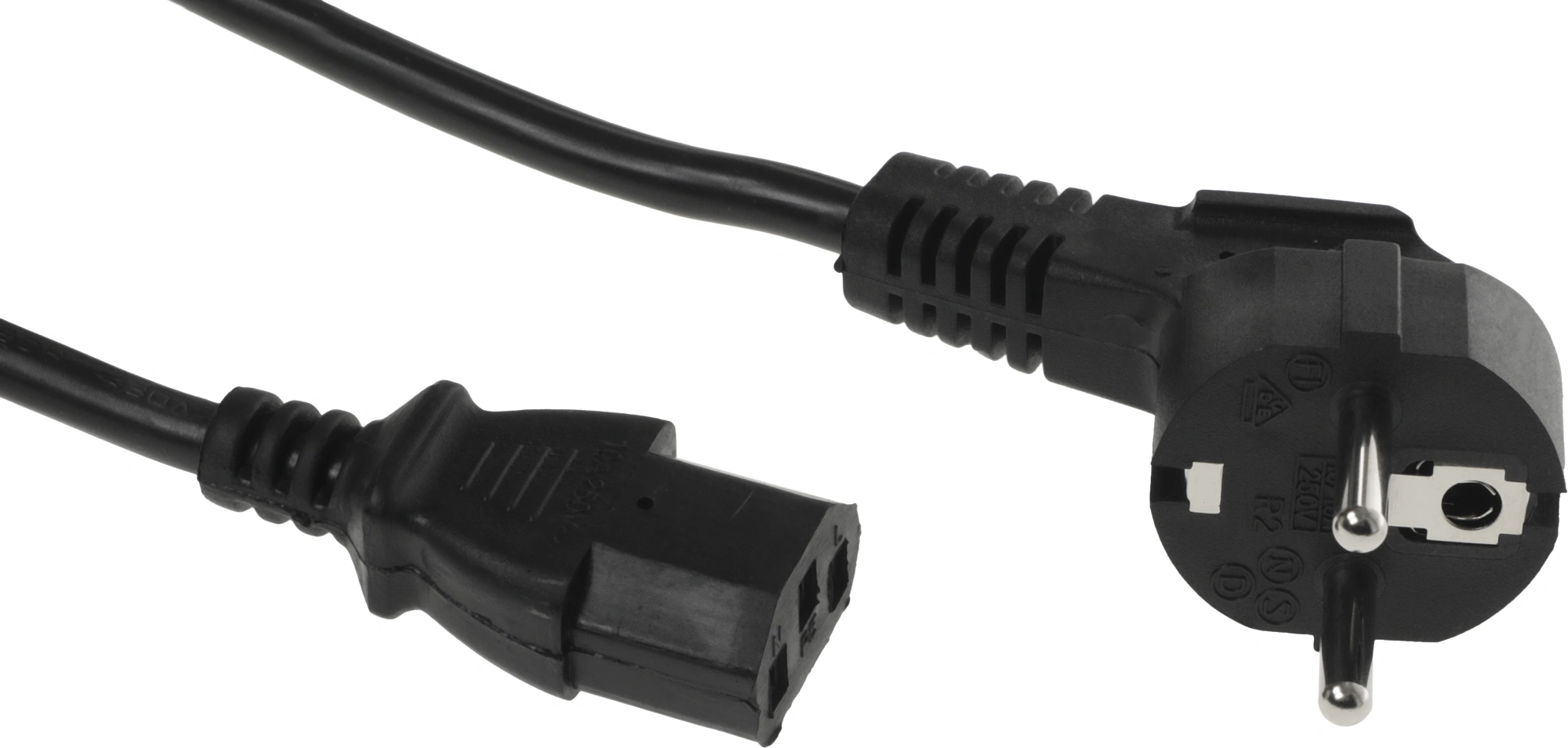 Кабель Buro BU-PCAB-5M-16A IEC C13 Евровилка угловой 5м — миниатюра 9